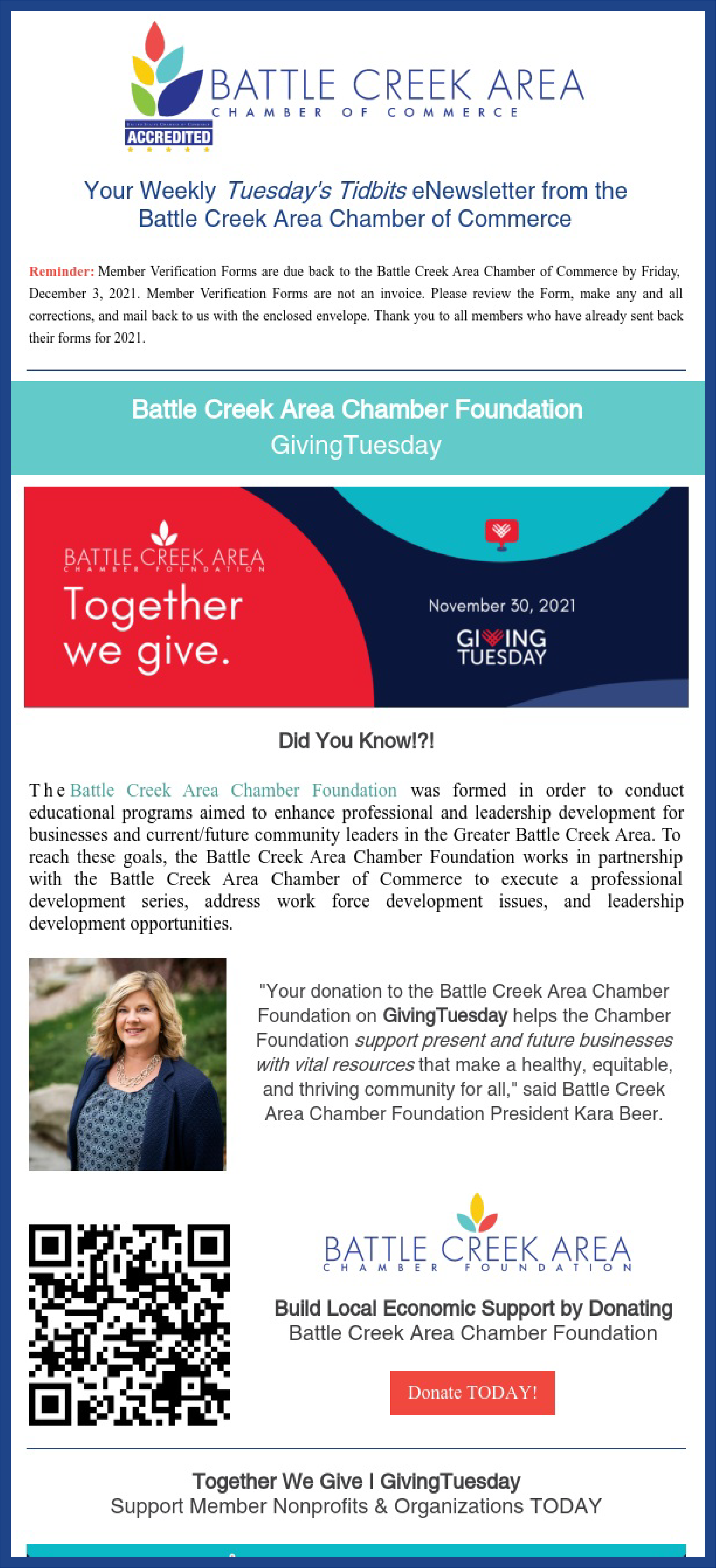 Tuesday's Tidbits eNewsletter